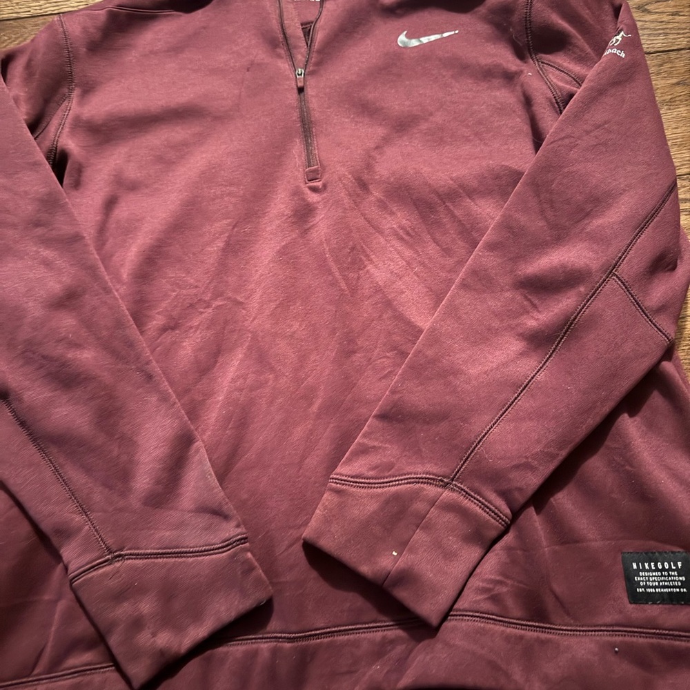 Nike Golf Men's Burgundy Half-Zip Sweatshirt